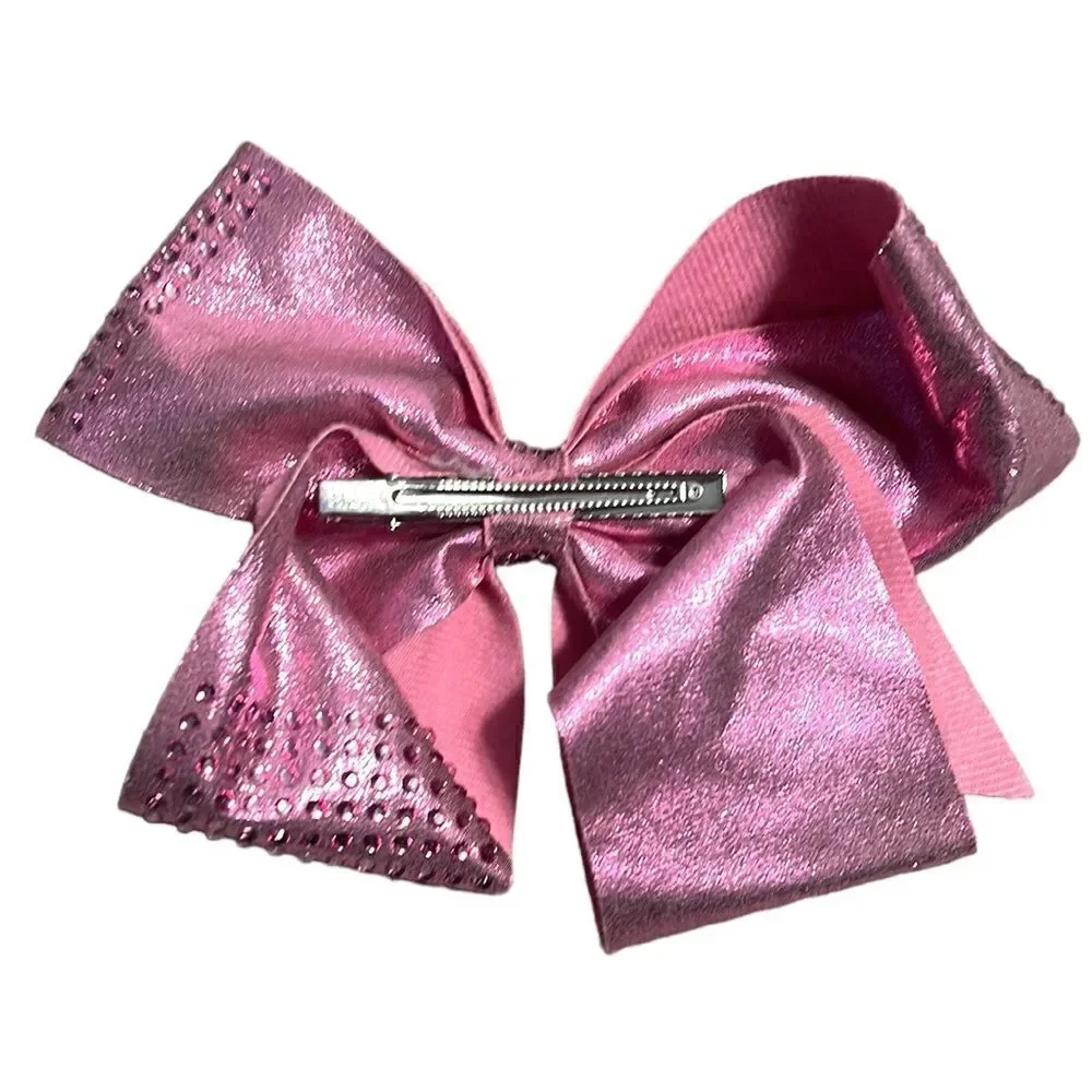 JoJo Siwa Hair Bow Set Pink Blue Rhinestone Clip Girls Oversized